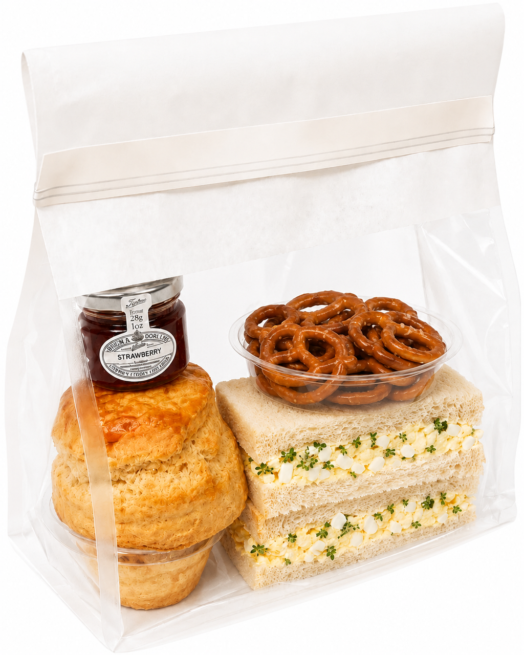 Egg Mayo Cress Sandwich Brunch Bags (serves 6) (v)