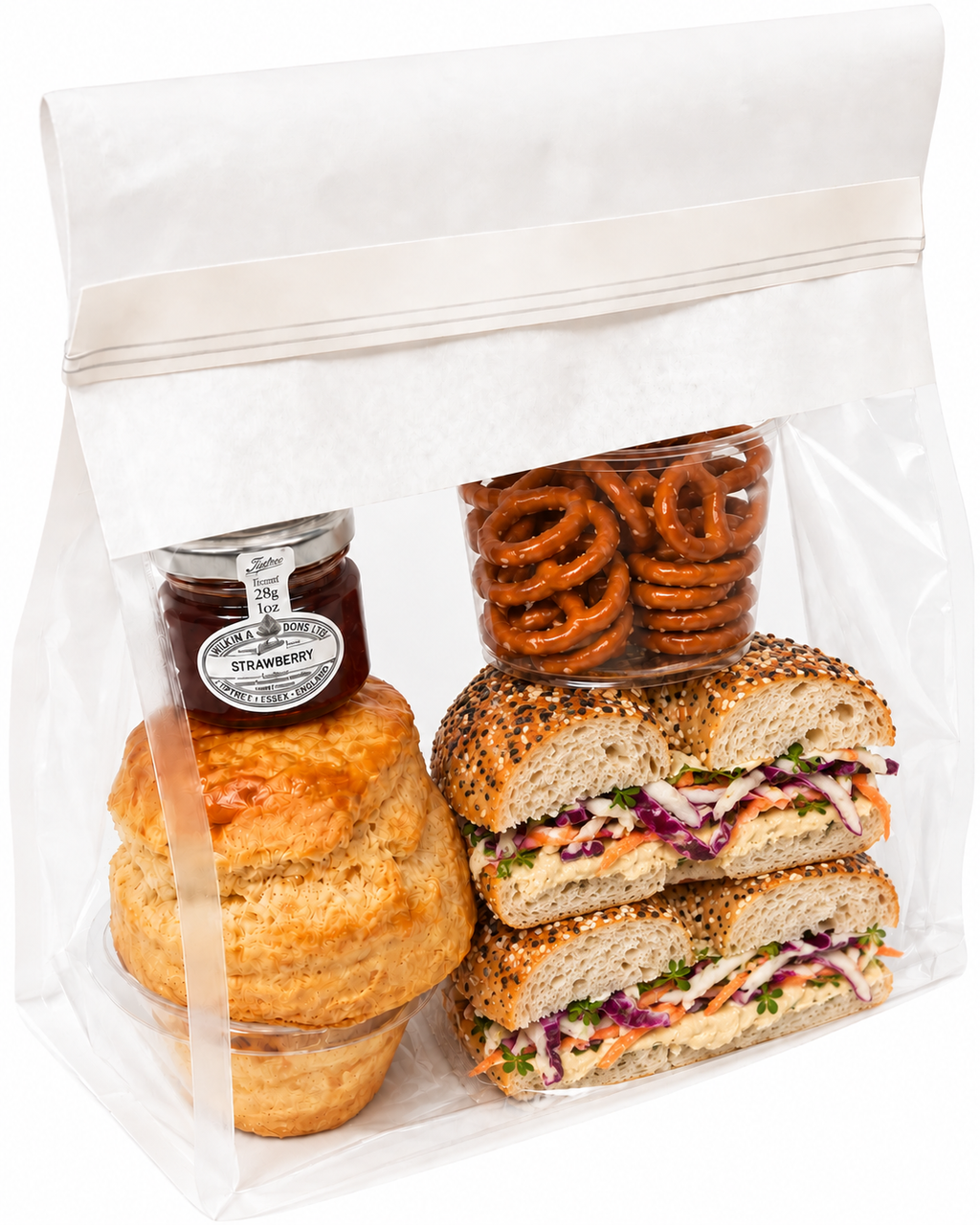 Houmous Slaw Bagel Brunch Bags (serves 6) (v)