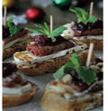 Cranberry, Brie & Parma Ham Balsamic Bruschetta (24 pieces)