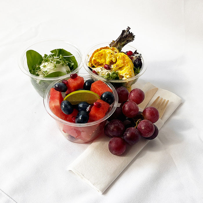 Egg Spinach Cauliflower & Fruit Brunch Bags (serves 6) (v)