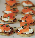 Smoked Salmon & Cream Cheese Blinis (24 pieces)