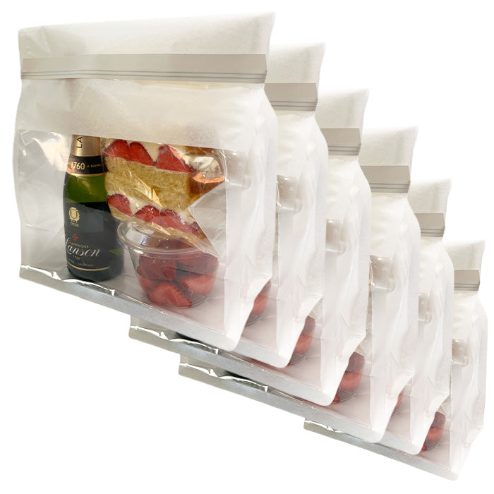 Strawberries & Cream Brioche with Champagne Bags (serves 6) (v)